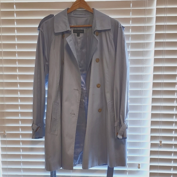 Pale Blue Trench Coat - Picture 2 of 2